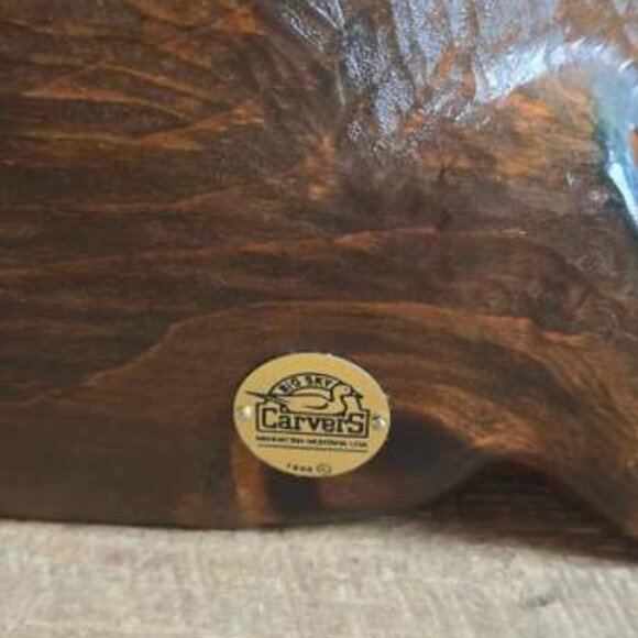 Big Sky Carvers Jeff Fleming Pine Wood Carved Ricky Raccoon Sculpture Bearfoots - Picture 5 of 12